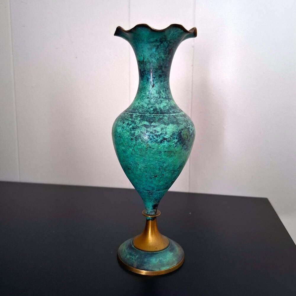 vintage brass vase